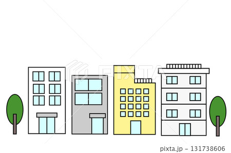 かわいらしいカラフルな街並み かわいらしいカラフルな街並み 131738606