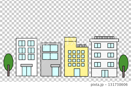 かわいらしいカラフルな街並み かわいらしいカラフルな街並み 131738606