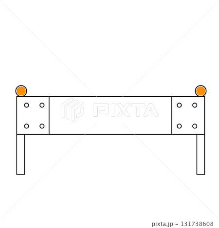 シンプルなガードレールのイラスト シンプルなガードレールのイラスト 131738608