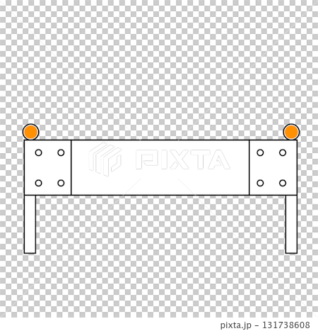 シンプルなガードレールのイラスト シンプルなガードレールのイラスト 131738608