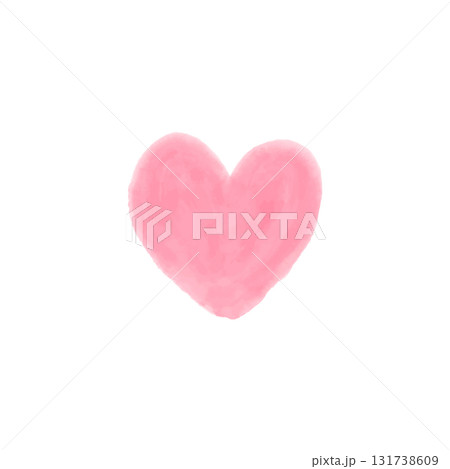 水彩風のかわいいハートマークのアイコン 水彩風のかわいいハートマークのアイコン 131738609