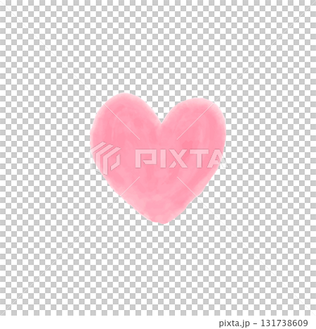 水彩風格可愛的心形圖標 水彩風格可愛的心形圖標 131738609
