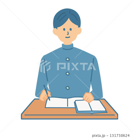 勉強する学生のイラスト 131738624
