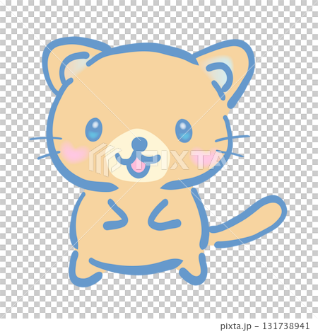 かわいい猫のキャラクターデザイン「キャラメル色の子猫」 131738941