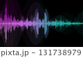 カラフルな音声波形のCG画像 131738979