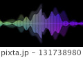 カラフルな音声波形のCG画像 131738980
