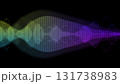 カラフルな音声波形のCG画像 131738983
