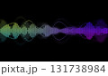 カラフルな音声波形のCG画像 131738984