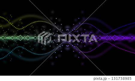 カラフルな音声波形のCG画像 カラフルな音声波形のCG画像 131738985