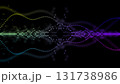 カラフルな音声波形のCG画像 131738986