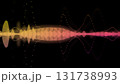 カラフルな音声波形のCG画像 131738993