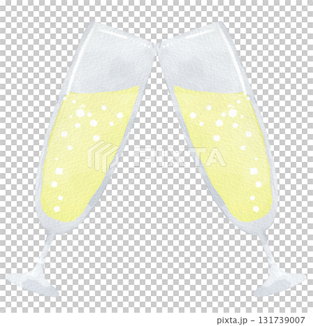 氣泡酒的水彩插圖 氣泡酒的水彩插圖 131739007