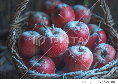 カゴに入った真っ赤なりんご 131739166