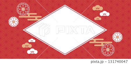 和風の背景フレーム お正月 和風の背景フレーム お正月 131740047