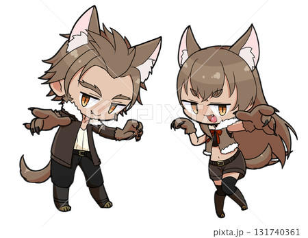 狼仮装の男女 131740361