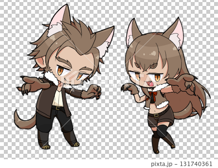 狼仮装の男女 131740361