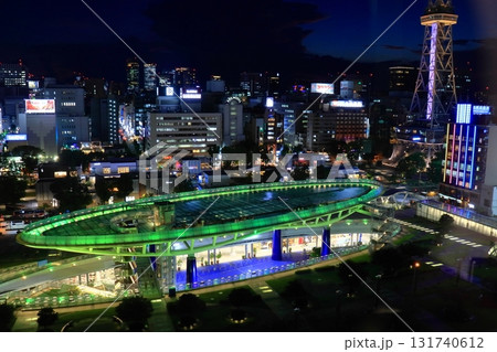 名古屋のビル群とオアシス21とテレビ塔 名古屋のビル群とオアシス21とテレビ塔 131740612