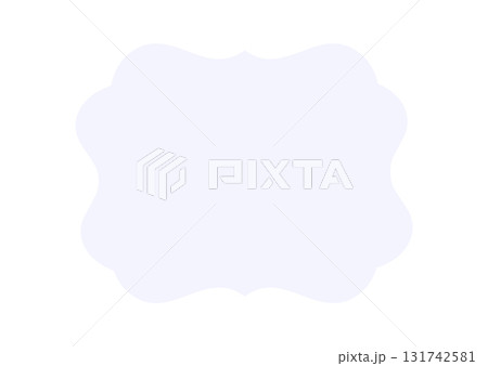 シンプルなフレーム枠イラスト素材　レトロ薄紫色　ベクターpng透明 131742581