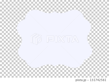 シンプルなフレーム枠イラスト素材　レトロ薄紫色　ベクターpng透明 131742581