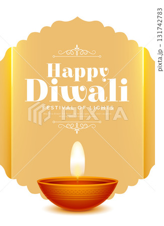hindu festive shubh diwali wishes template design 131742783