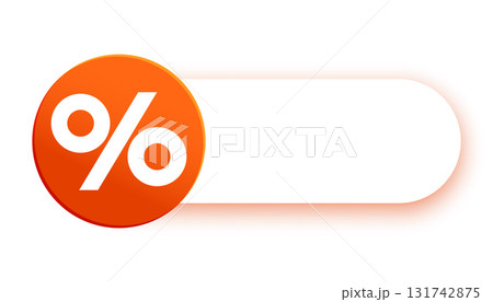 modern percentage icons banner with empty space for financial education 131742875