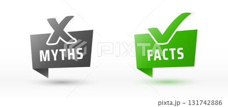 myth vs facts comparison concept in origami style myth vs facts comparison concept in origami style 131742886