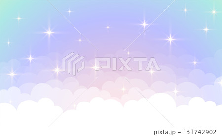 paper style dreamy clouds and shiny stars wallpaper for comic backdrop design 131742902