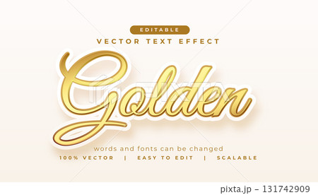 premium shiny golden lettering text effect styleのイラスト素材 [131742909] - PIXTA