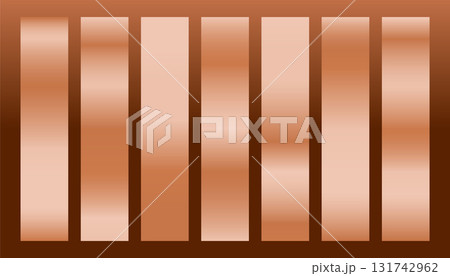 set of shiny rose gold gradient palette element design 131742962