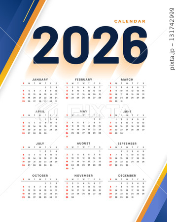 stylish 2026 english calendar layout for office desk or wall stylish 2026 english calendar layout for office desk or wall 131742999