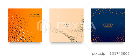 stylish eye catching halftone dotted pattern background in set stylish eye catching halftone dotted pattern background in set 131743003