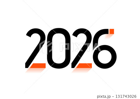 trendy 2026 new year logotype with text space trendy 2026 new year logotype with text space 131743026