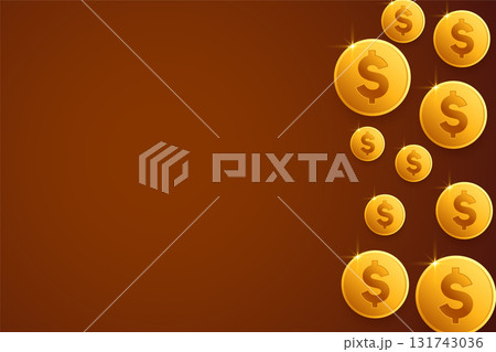 US currency golden dollar coin with text space US currency golden dollar coin with text space 131743036