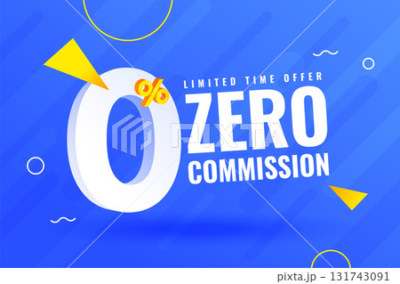 3d style 0 percent commission or interest free promo background 3d style 0 percent commission or interest free promo background 131743091
