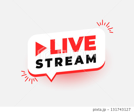 3d style live stream web button design 131743127