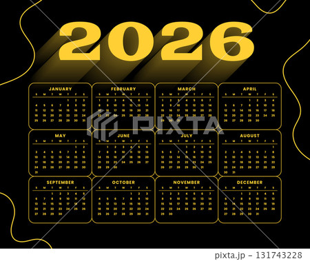 2026 new calendar dark temple vector with weekdays and dates 2026 new calendar dark temple vector with weekdays and dates 131743228