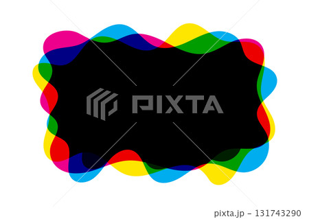 abstract cmyk colors fluid background with text space 131743290