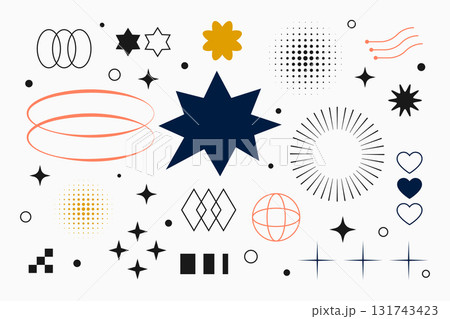 abstract and simple y2k brutalist shapes in collection 131743423