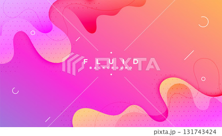 abstract smooth fluid banner for advertisement backdrop 131743424