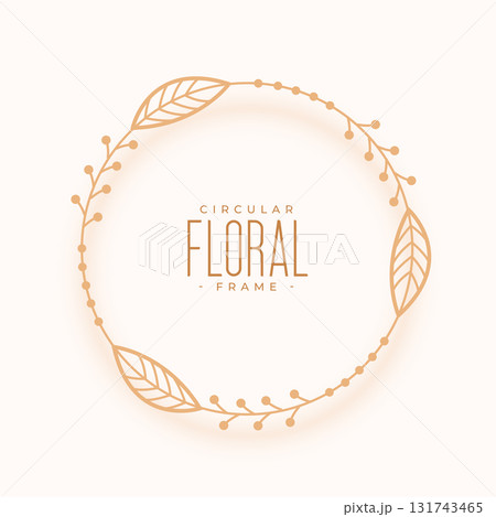 artistic and decorative floral round frame with empty space artistic and decorative floral round frame with empty space 131743465