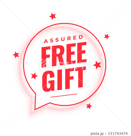 assured free gift giveaway offer template with chat box design 131743474