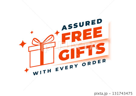 assured free gift promo background with every order 131743475