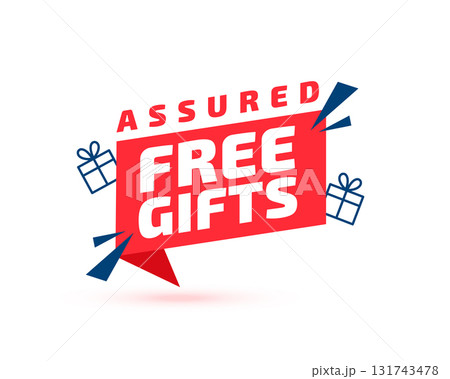 assured free gifts badge background with giftbox design assured free gifts badge background with giftbox design 131743478