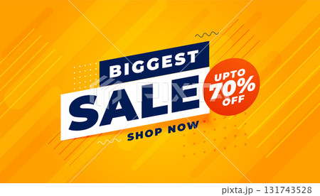 biggest sale discount banner shop now to get price reduction 131743528