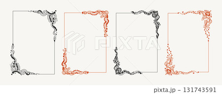 classic and vintage frame border design for ornate menu in pack 131743591