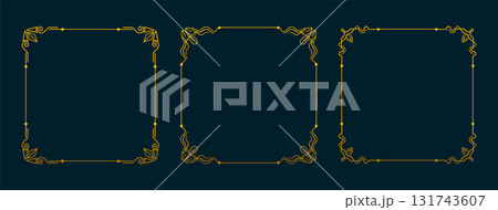 collection of three antique and elegant floral frame for royal invitation collection of three antique and elegant floral frame for royal invitation 131743607