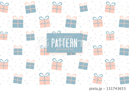 cute and minimal giftbox pattern background for package cover 131743653