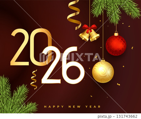 decorative 2026 new year festive xmas theme background decorative 2026 new year festive xmas theme background 131743662