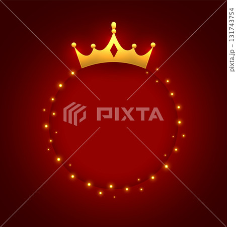 golden royal crown red background with image and text space golden royal crown red background with image and text space 131743754