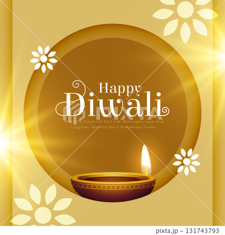 happy diwali festive golden background with diya happy diwali festive golden background with diya 131743793